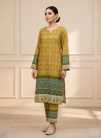 2-Pcs Unstitched Digital Print Suit kk 10