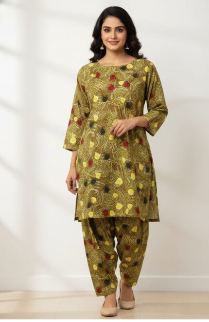 2-Pcs Unstitched Digital Print Suit kk 45